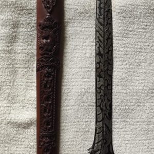 Keris Singa, dengan warangka Ukir khas Madura dari bahan kayu sawo